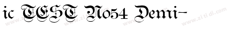 ic TEST No54 Demi字体转换